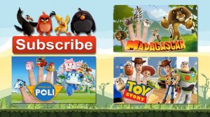 Finger Family song ANGRY BIRDS | Personaliced music for kids | Animated cartoon