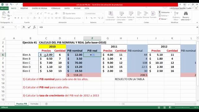 Macroeconomía: Ejercicio del PIB nominal y el PIB real. смотреть онлайн