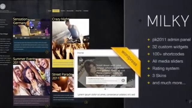 WordPress Milky Music/Business/Portfolio Theme смотреть онлайн