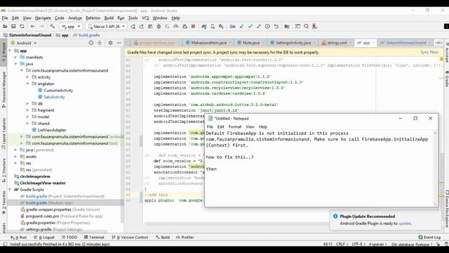 Fix Default FirebaseApp is not initialized || Tutorial Java 2019 смотреть онлайн
