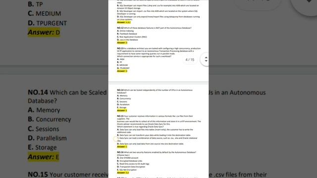 Oracle Autonomous Database Cloud 2020 Specialist | 1Z0-931-20 | Set 1: 1-20 смотреть онлайн
