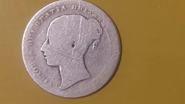 серебрянный шиллинг Королевы Виктории 1874 (silver shilling Victoria Queen) смотреть онлайн