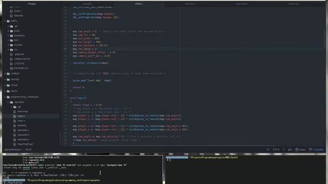 Raycaster Test 3 (C, SDL2) смотреть онлайн