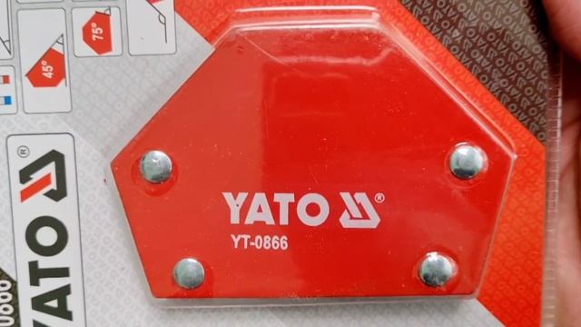 Струбцина YATO магнитная заварки, до 11,5 кг, 30, 45, 60, 75, 90, 135 град, 64х95х14 мм, YT-0866 смотреть онлайн