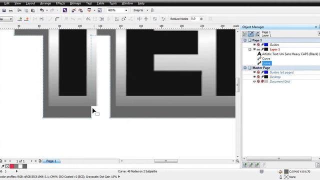 Эффект объёмного текста Corel Draw смотреть онлайн