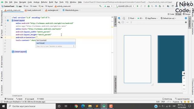 custom toast android studio смотреть онлайн