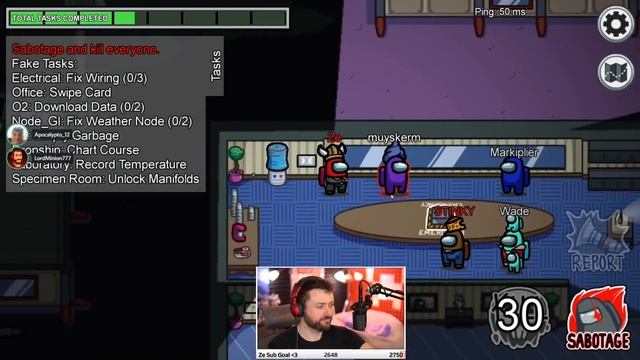 SWEET BIG BRAIN JUSTICE! | Among Us w/ Markiplier, Jacksepticeye, Chilled, & Friends смотреть онлайн