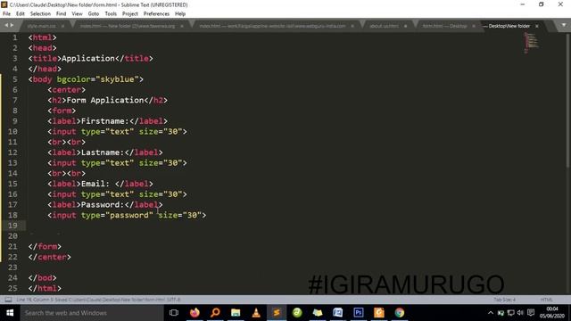 Complete Website Design tutorial -Gukora Website -HTML Forms Part 07 смотреть онлайн