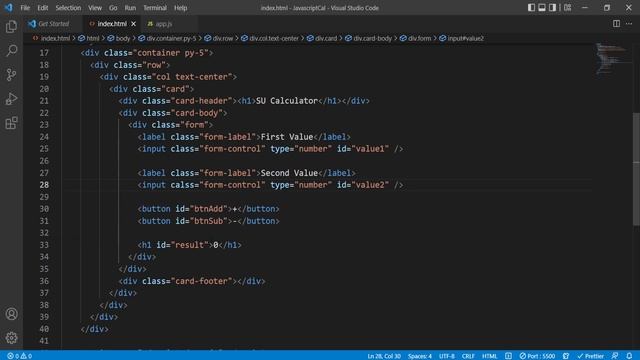 Adding Bootstrap to DOM Calculator смотреть онлайн