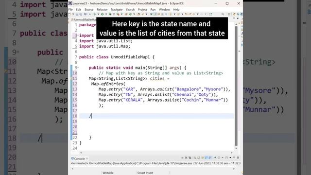 Iterate a map using forEach(BiConsumer con) #shristitechacademy смотреть онлайн