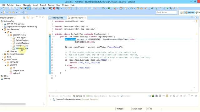 LTV JAVA MODULE3 LAB5.3 - JSP Custom Tag extends TagSupport in Jsp web applicatiion смотреть онлайн