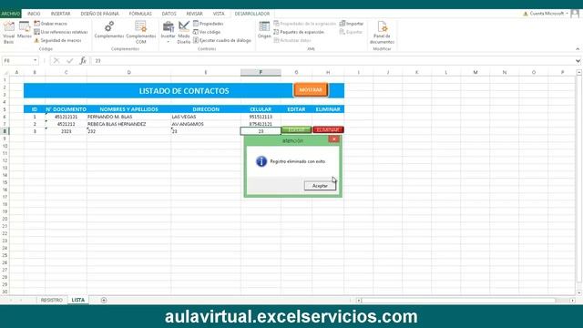 Eliminar Registro de MySql desde Excel - Conexión Online смотреть онлайн