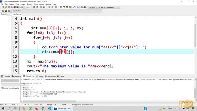 Passing 2D array as Parameter in C++ (Urdu/Hindi) смотреть онлайн