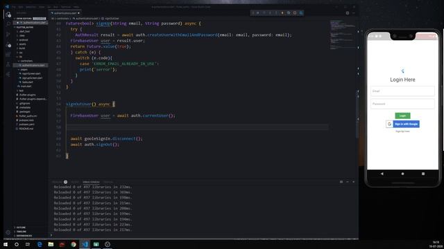 Flutter Firebase Google Sign In , Email Sign In And User Specific Data смотреть онлайн