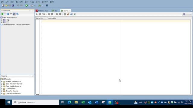 Login to Oracle 21c using Oracle SQL Developer смотреть онлайн