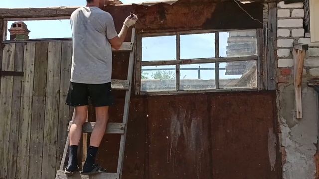 Демонтаж старого гаража. смотреть онлайн