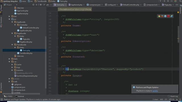 Page и Term отношение ManyToOne и OneToMany - (Symfony 3 - Blog #4 ) смотреть онлайн