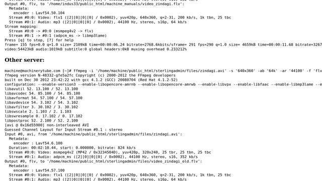 FFmpeg command converting M4V to FLV; video streaming is very slow смотреть онлайн