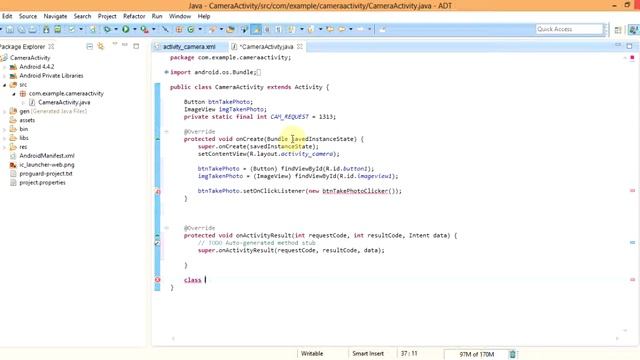 Take picture by using native camera in android application смотреть онлайн