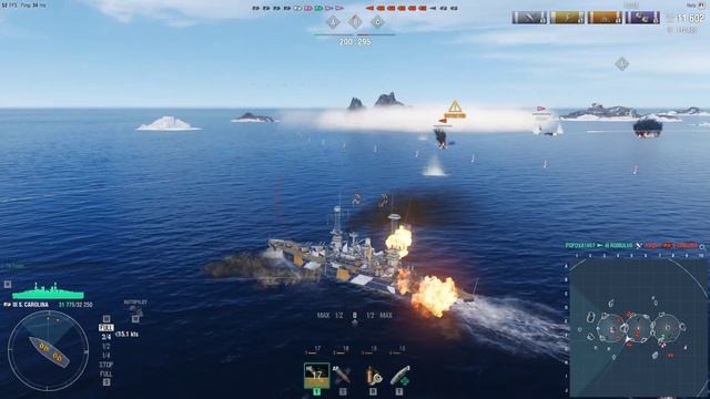 World of Warships - III S. CAROLINA USN C 1st Co-op PvE - Domination – POLAR смотреть онлайн