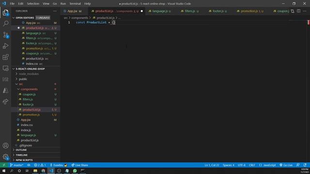 React Tutorial - Online Shop created in React (part 3) смотреть онлайн