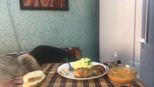 Мукбанг котлетки домашние и пюре