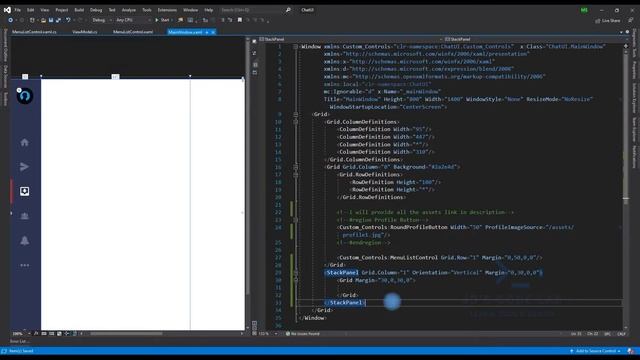 WPF C# | Chat UI Wpf Part - 1 | How to design a Chat UI using Wpf C# easily (Jd's Code Lab) смотреть онлайн