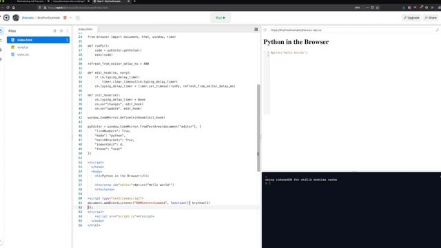 Running Python in a Browser with Brython смотреть онлайн