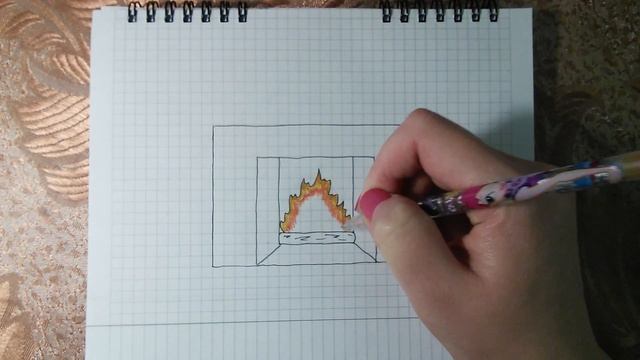 Как нарисовать камин. How to draw a fireplace смотреть онлайн