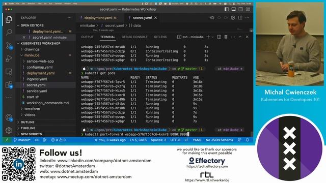 dotnet.amsterdam: Michal Cwienczek - Kubernetes for Developers 101 смотреть онлайн