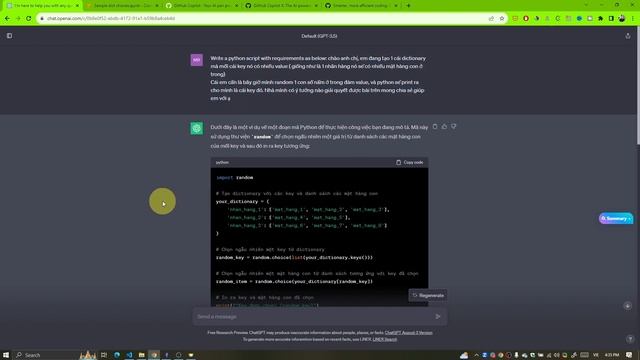 Dùng ChatGPT lập trình python. So sánh với Github Copilot kèm minh họa смотреть онлайн