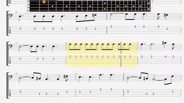 Beatles The This Boy BASS GUITAR TABLATURE смотреть онлайн