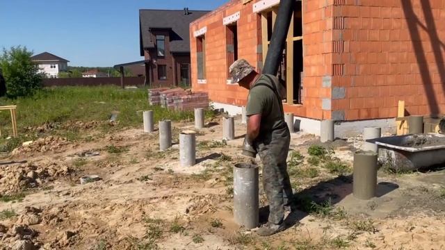 Просторный двухэтажный коттедж из керамического блока. смотреть онлайн