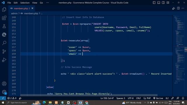 PHP Complete Ecommerce Website | Members Page - Insert Page Part 2 | PART - 22 смотреть онлайн