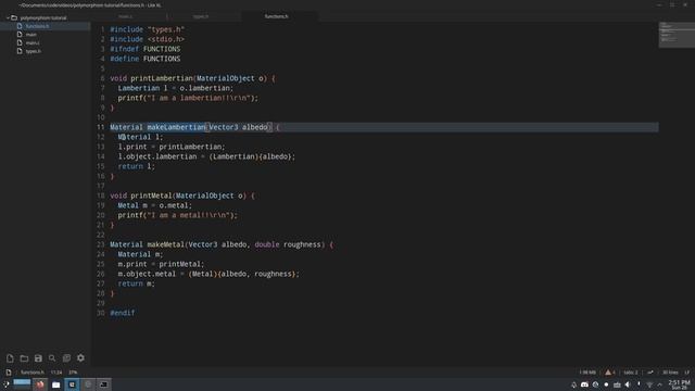 Polymorphism in C смотреть онлайн