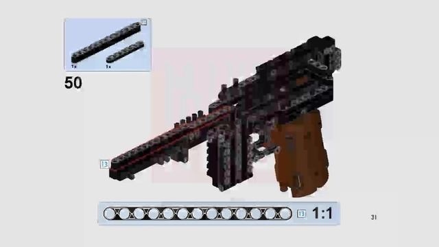 Mould King 14011 Building Instructions, PDF Manual Free Download, MAUSER C96 Block Gun.