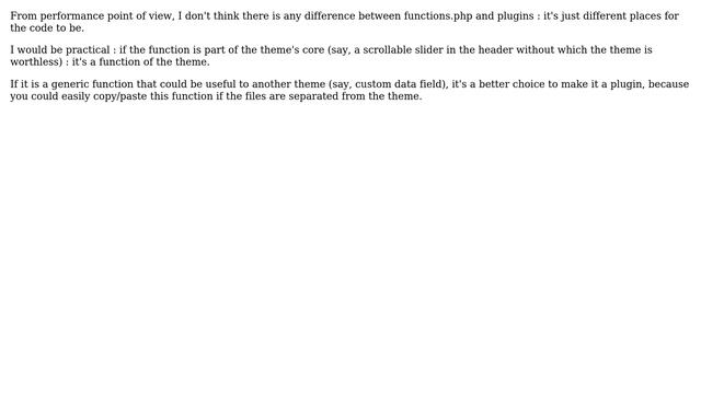 Wordpress: Snippets: is it better to add them in functions.php or make site-specific plugins? смотреть онлайн
