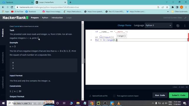 Loops Hackerrank problem solution Bangla explanation смотреть онлайн