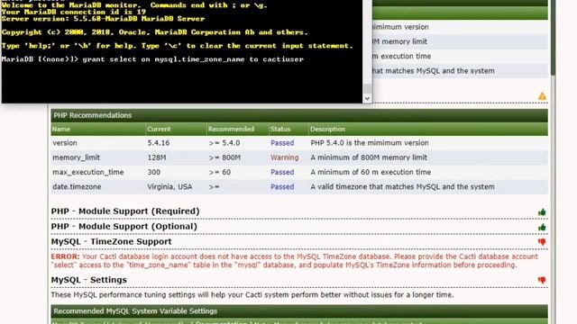 Your Cacti database Login account does not have access to the MYSQL TimeZone database. смотреть онлайн