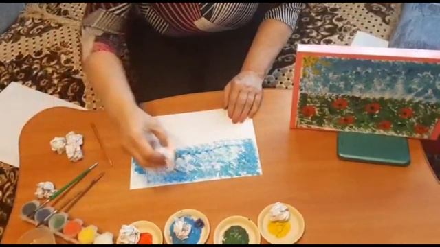 Рисование мятой бумагой для детей 4-6 лет смотреть онлайн