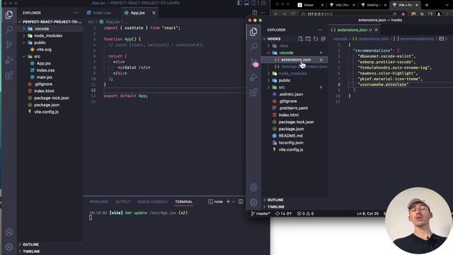 Crée ta première App React avec ViteJS | Prettier | ESLint | VSCode | npm смотреть онлайн