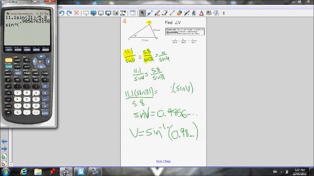 8.1 Sine Law part 2 (unknown angle) смотреть онлайн