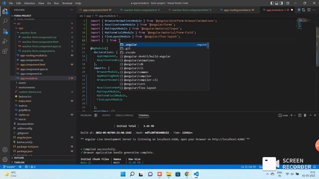 5 Angular Reactive Form with angular material, Flex layout PART 2 смотреть онлайн
