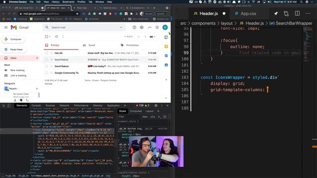 ? Building the ULTIMATE Gmail Clone with ReactJS Styled Components Part 1 of 3 | For Beginners смотреть онлайн