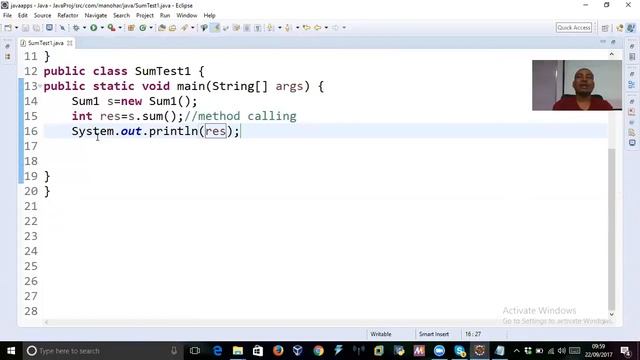 23.Core Java Methods and return type by Manohar Papasani смотреть онлайн