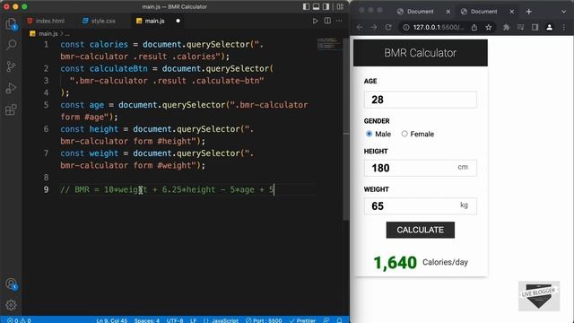 [FULL VIDEO] How To Create A BMR Calculator Using HTML, CSS & JavaScript смотреть онлайн