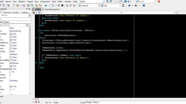 Datasnap For Android With Database MSSQL Server || Tutorial Multiplatform смотреть онлайн