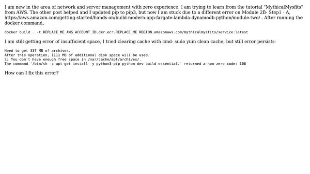AWS- Build a Modern Web Application(Mythical Mysfits)-Error with Docker Image смотреть онлайн