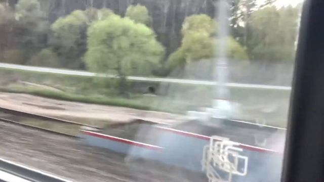 Ерденево, Калужская обл. Вид из окна поезда №140 Брянск—Санкт-Петербург