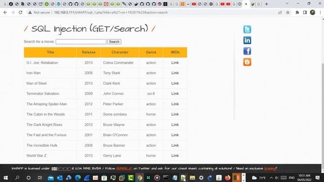sql injection with post method on bwapp смотреть онлайн